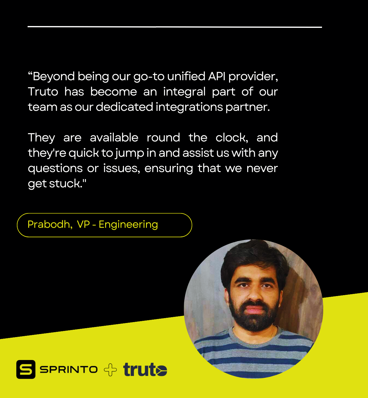 Prabodh's review on Truto