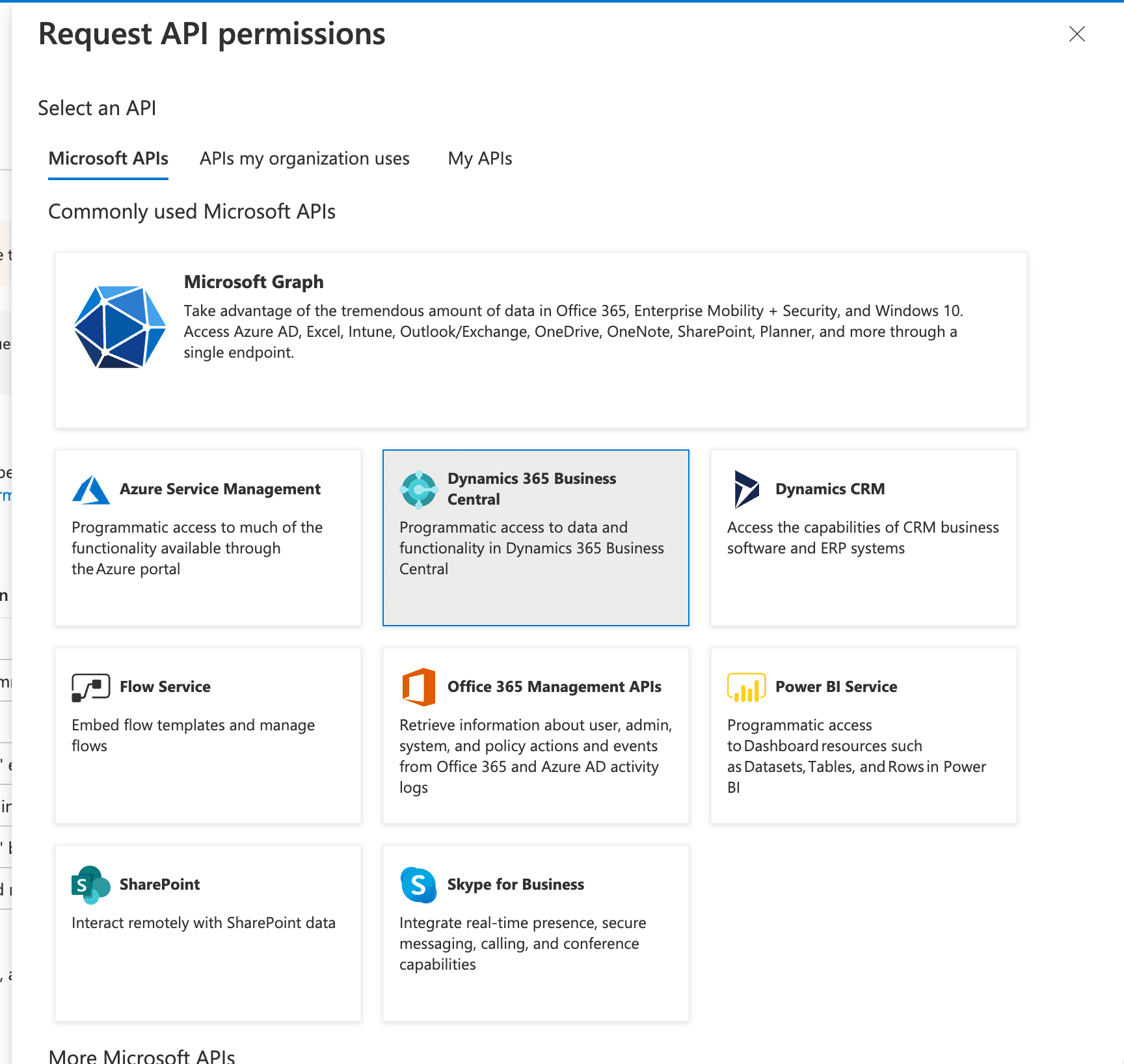 Select Dynamics 365 Business Central or search for it in the