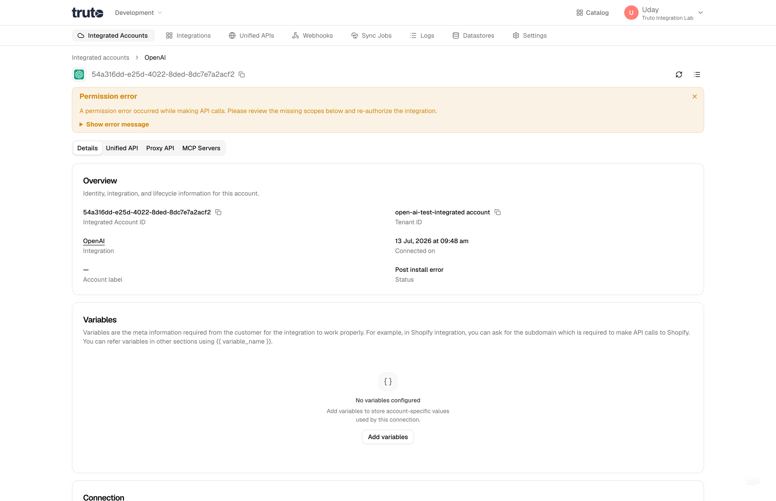 Integration Authentication Issue