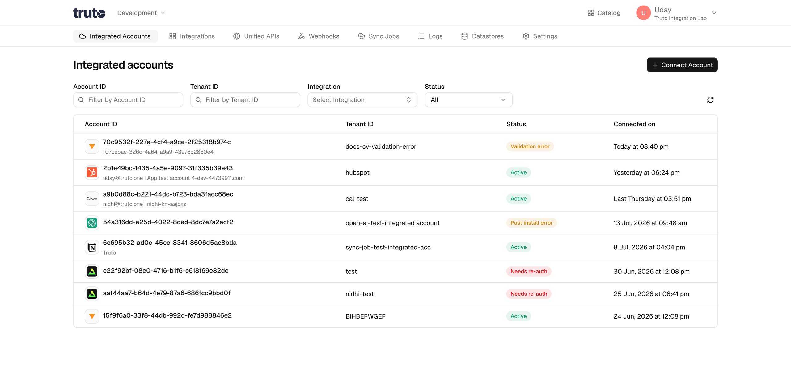 Show Label When Connection Validation Failed