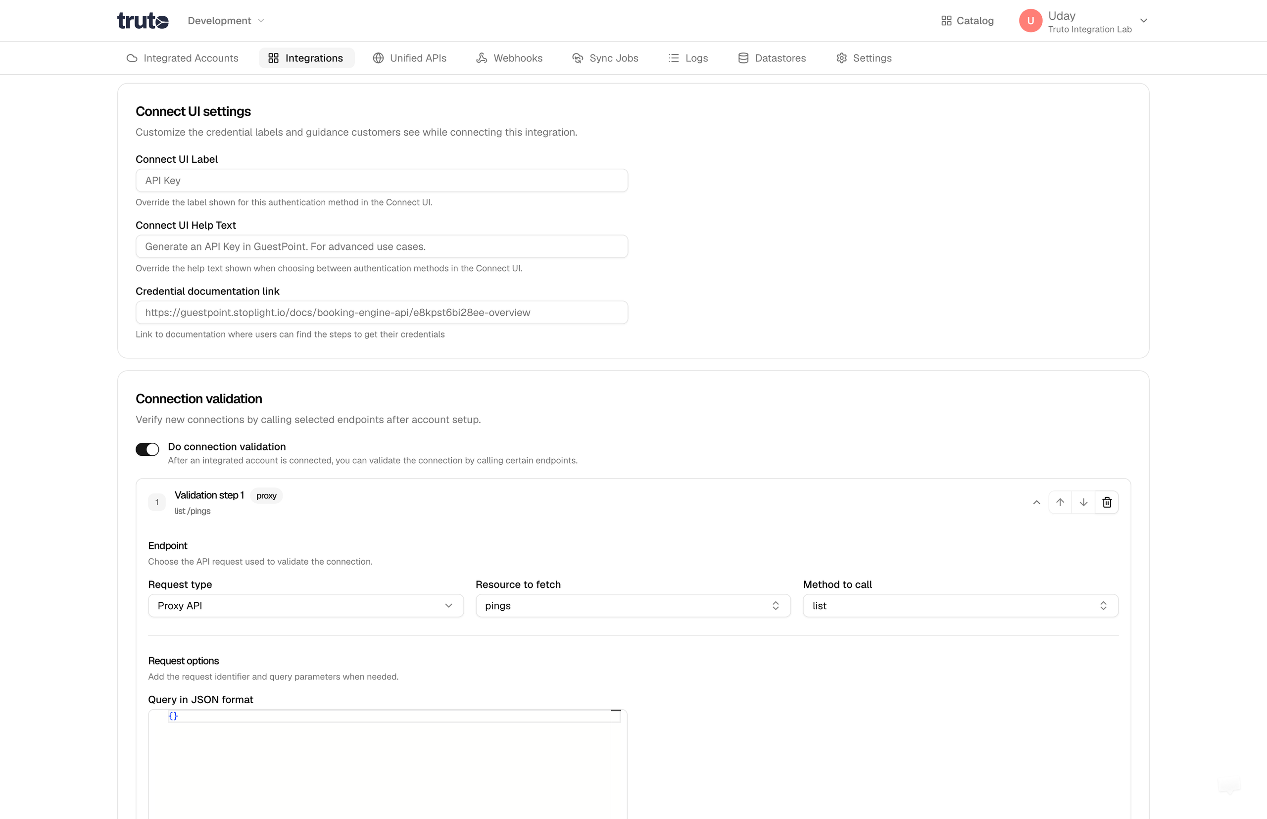 Enable Connection Validation