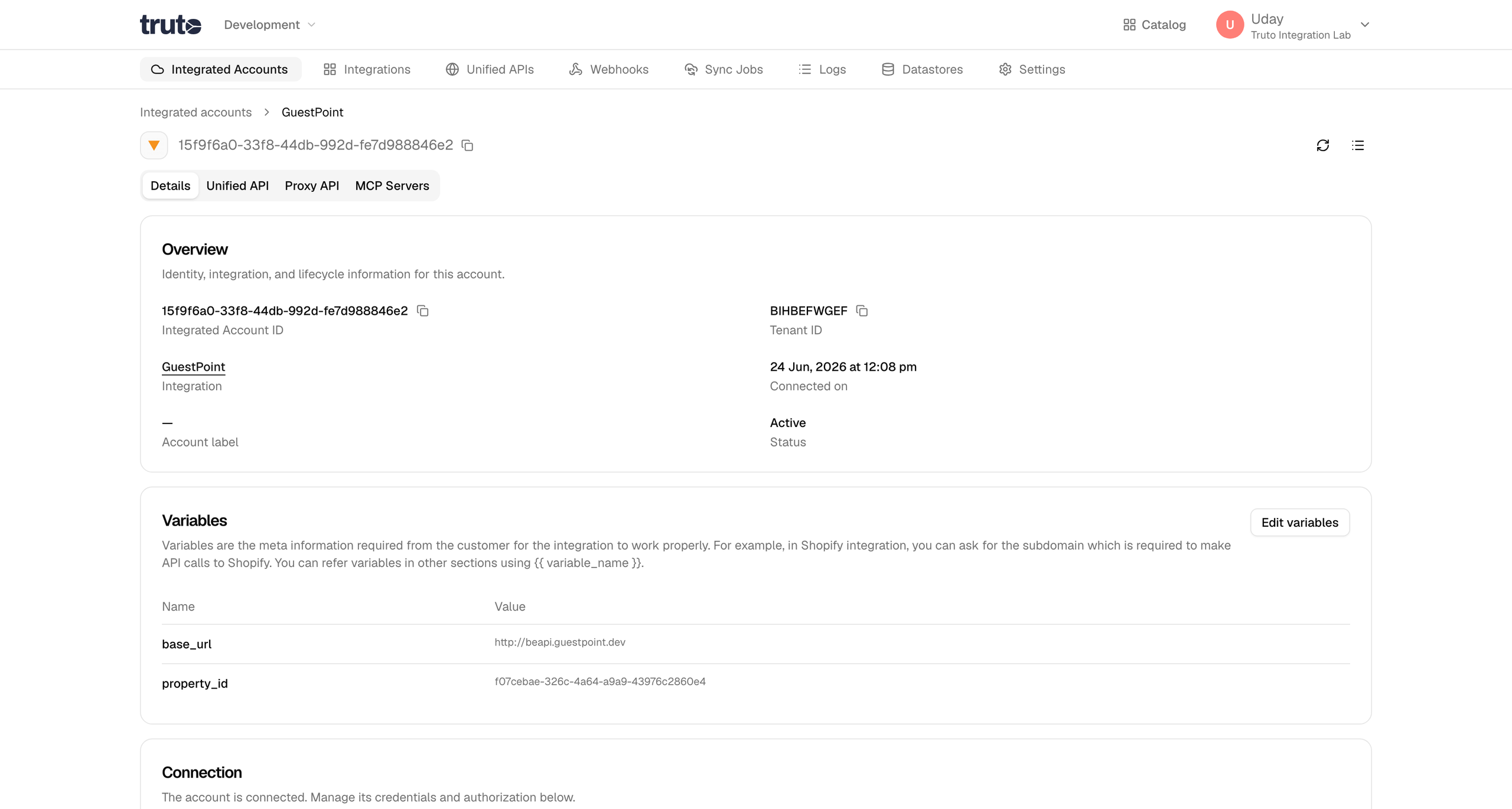Connection Validation Successful