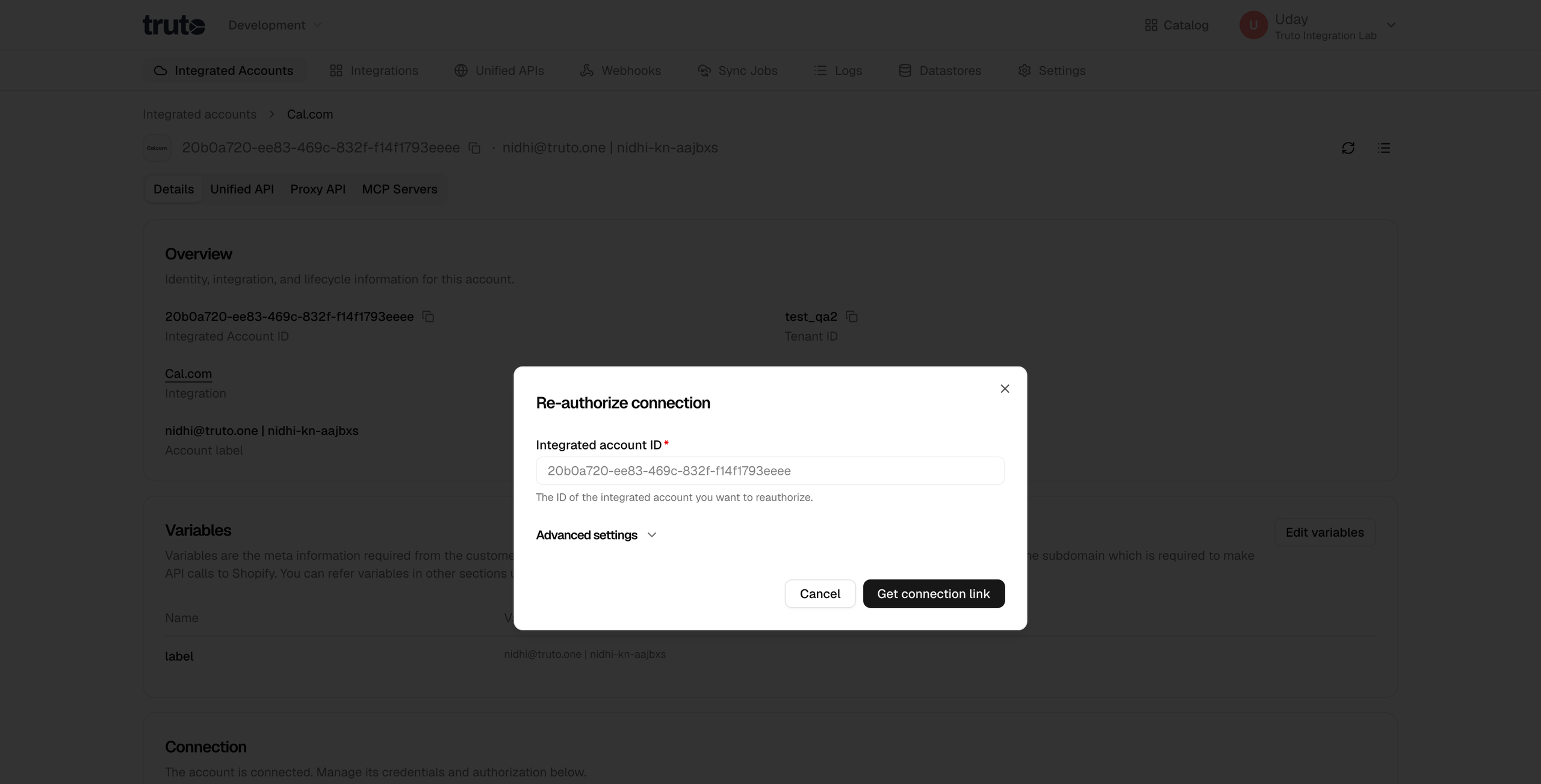 Re-authorize connection