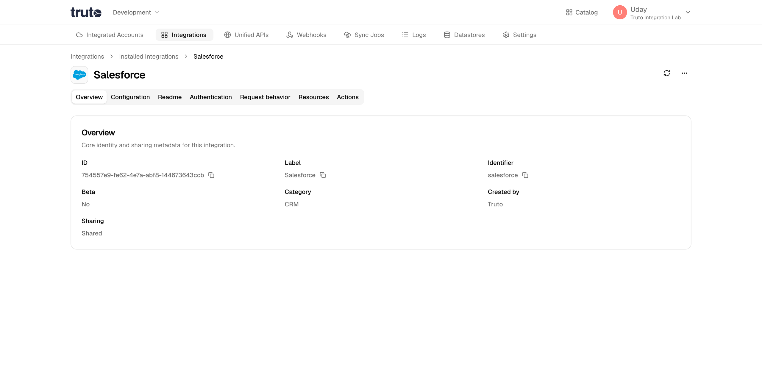 Integration Landing Page