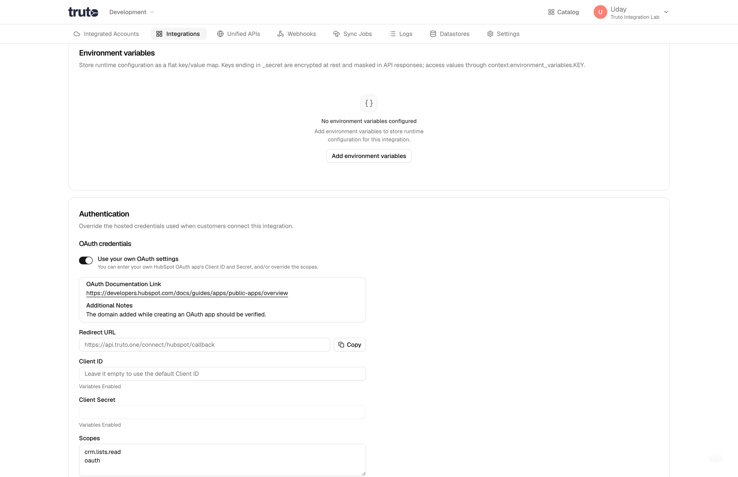Change details for OAuth App