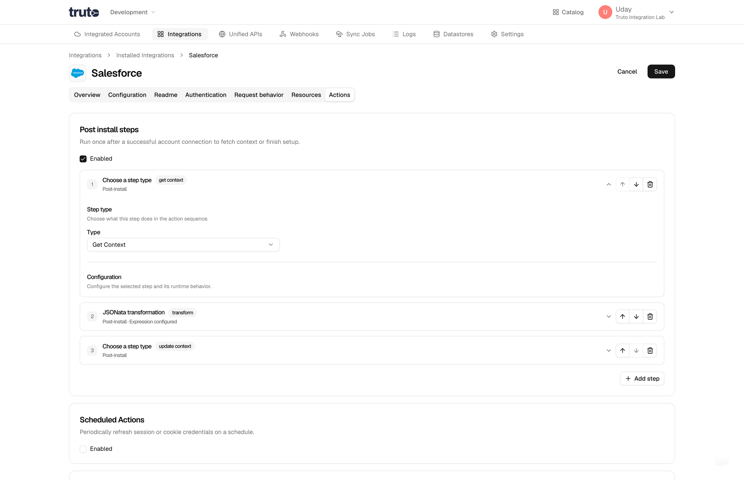 Salesforce Actions