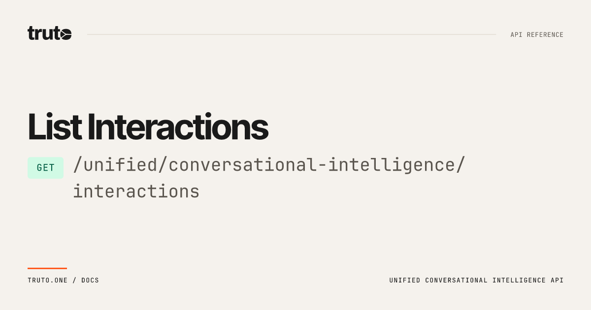 List Interactions | Truto Documentation