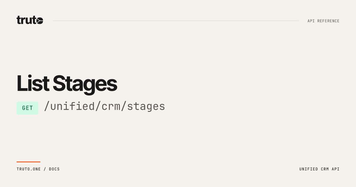List Stages | Truto Documentation