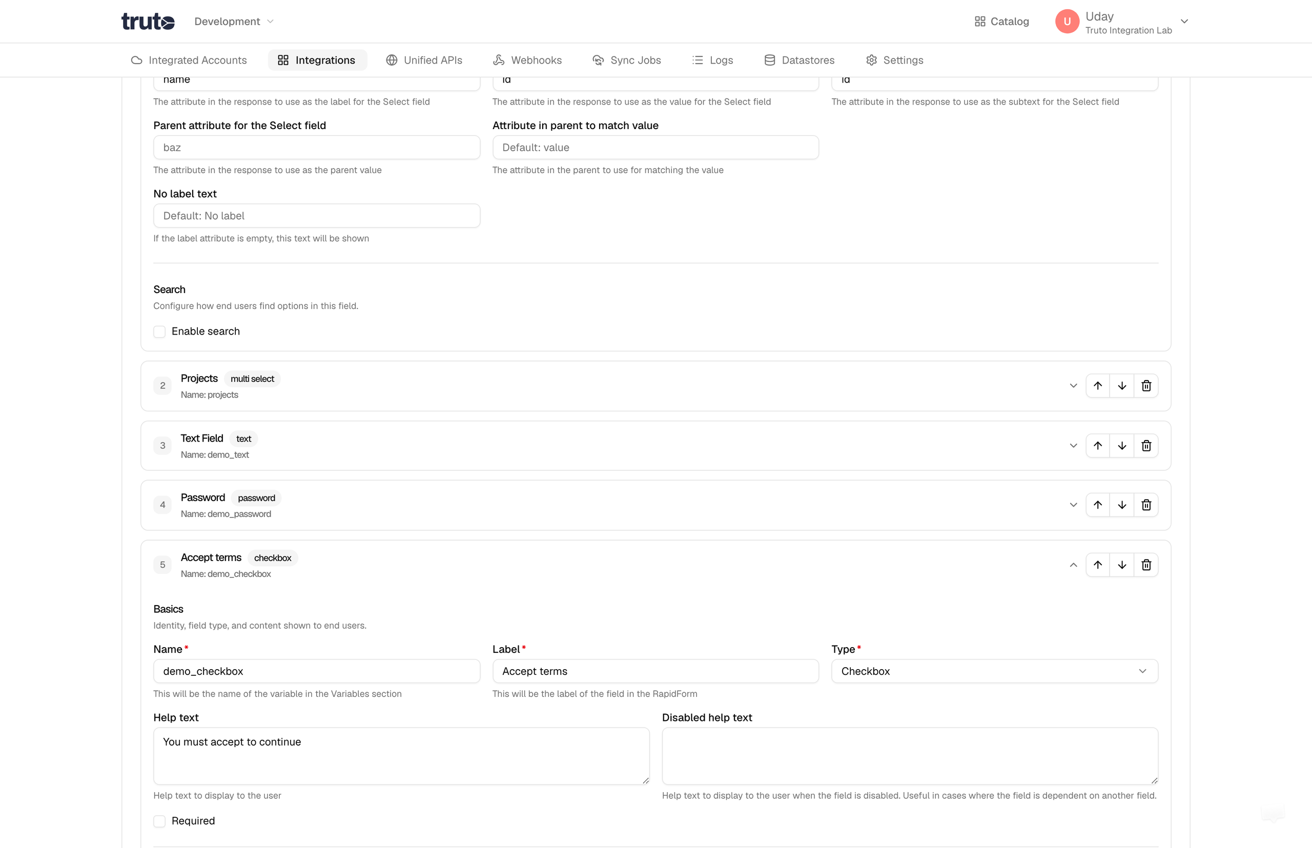 Checkbox Field