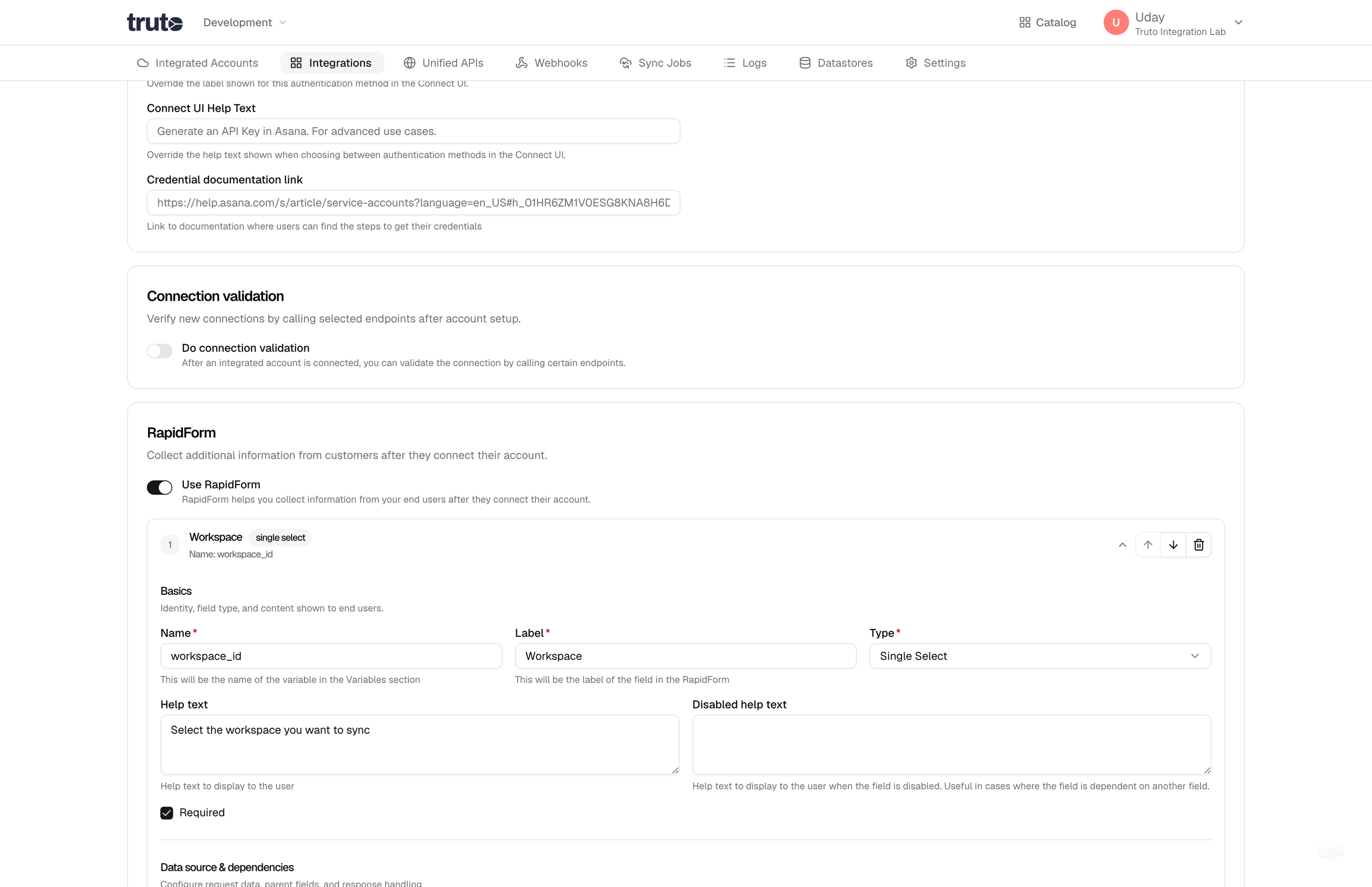 Enable RapidForm