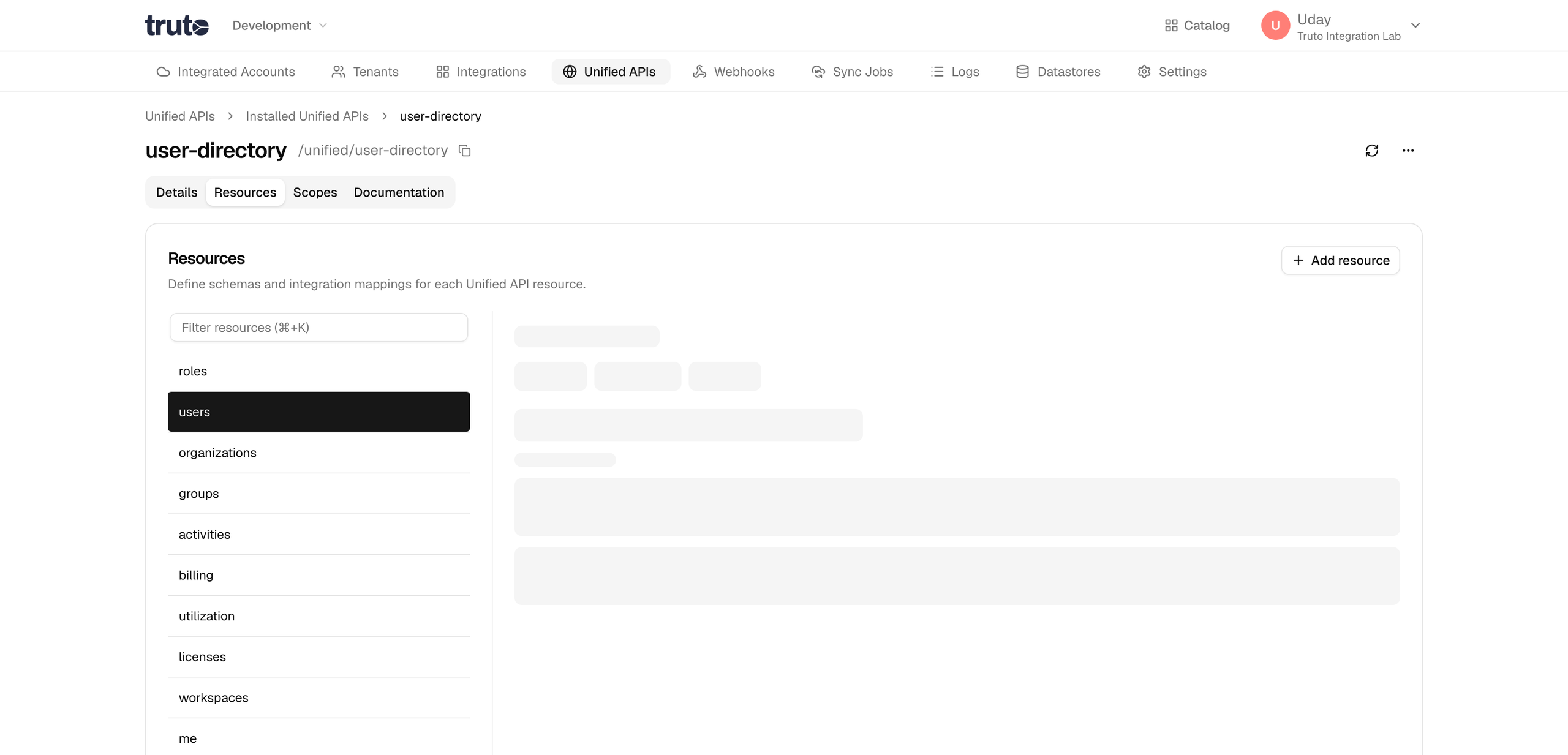 Add Resource Unified API
