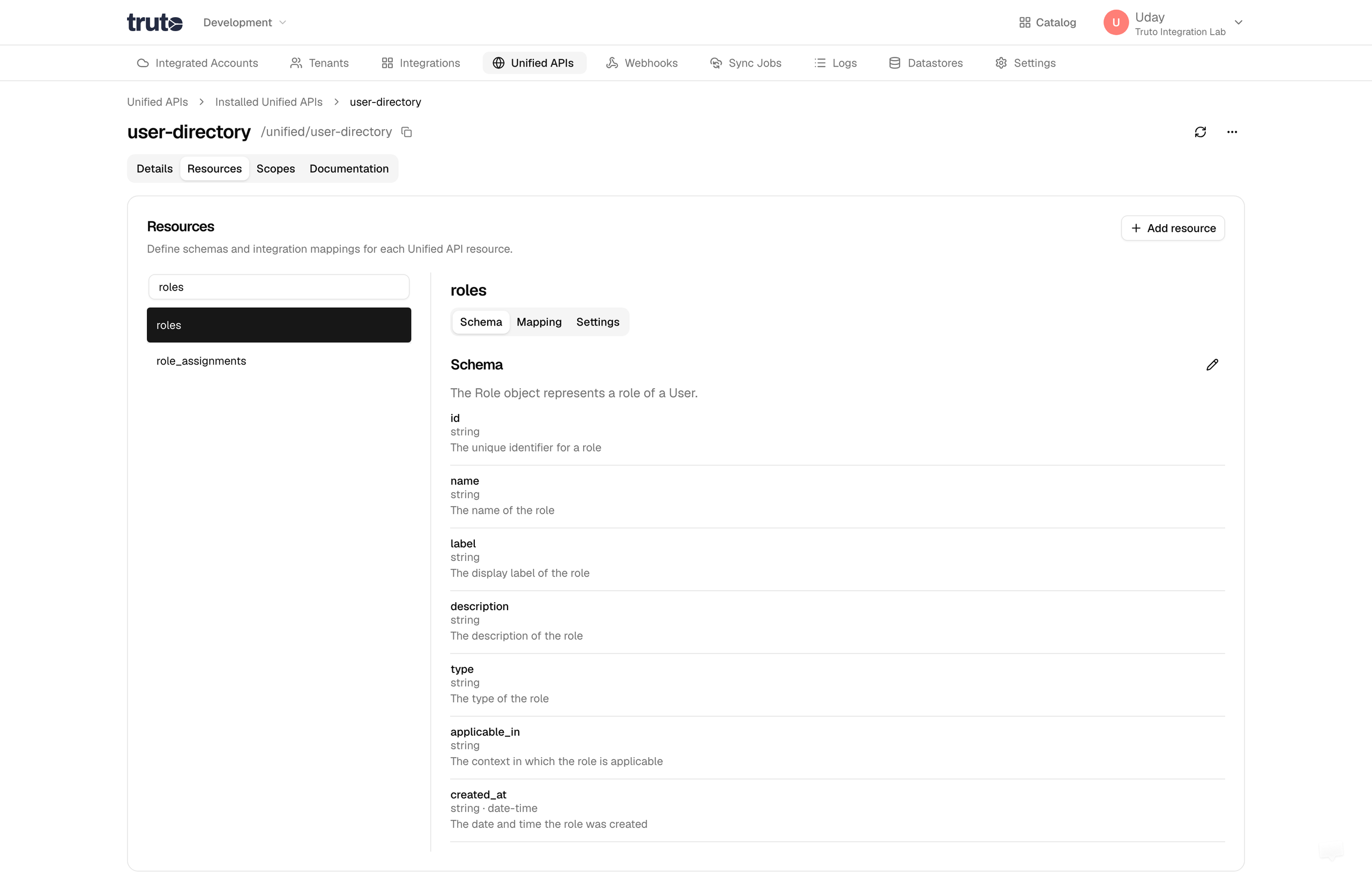 Add Schema Details