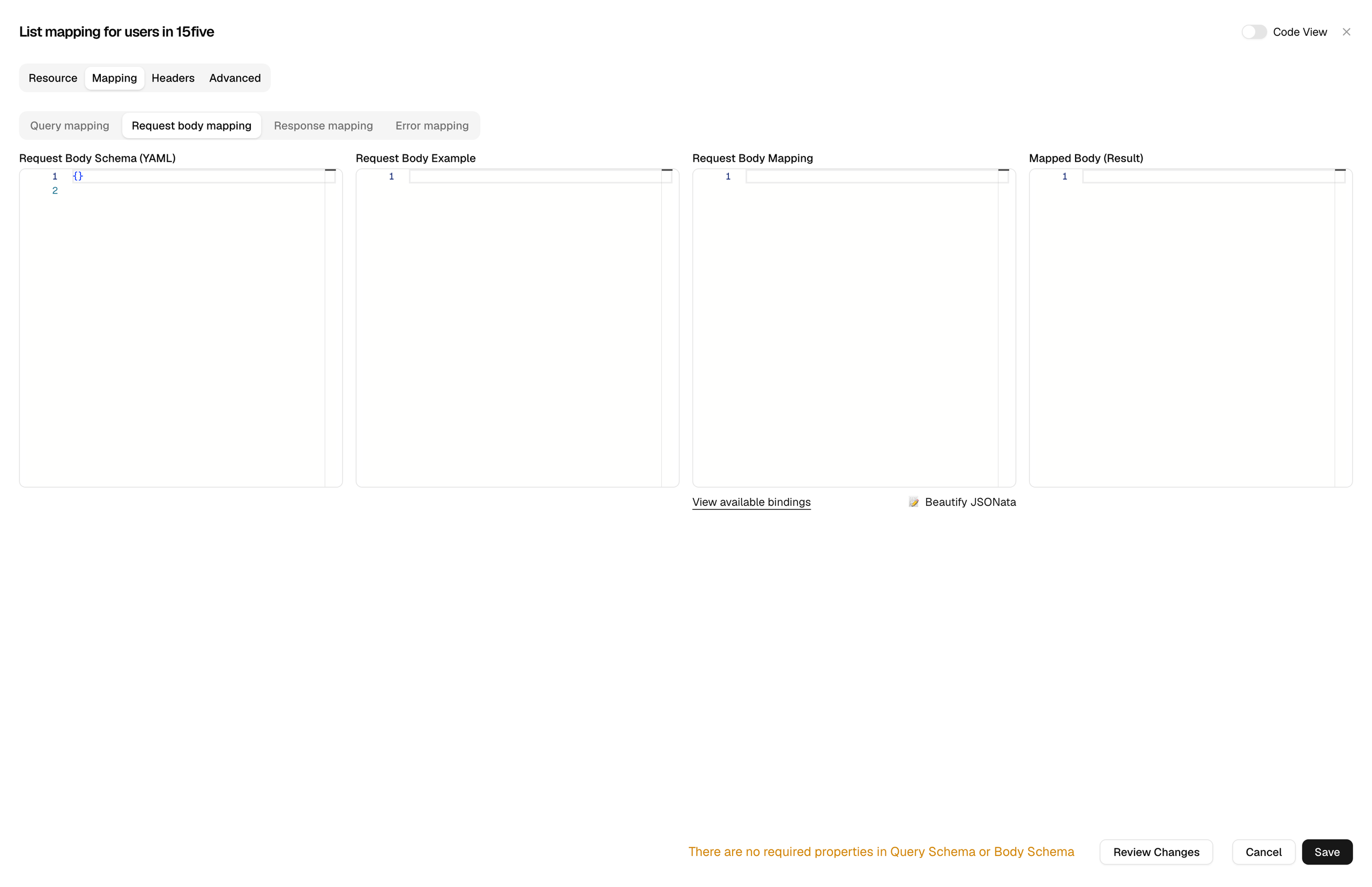 Request Header Mapping