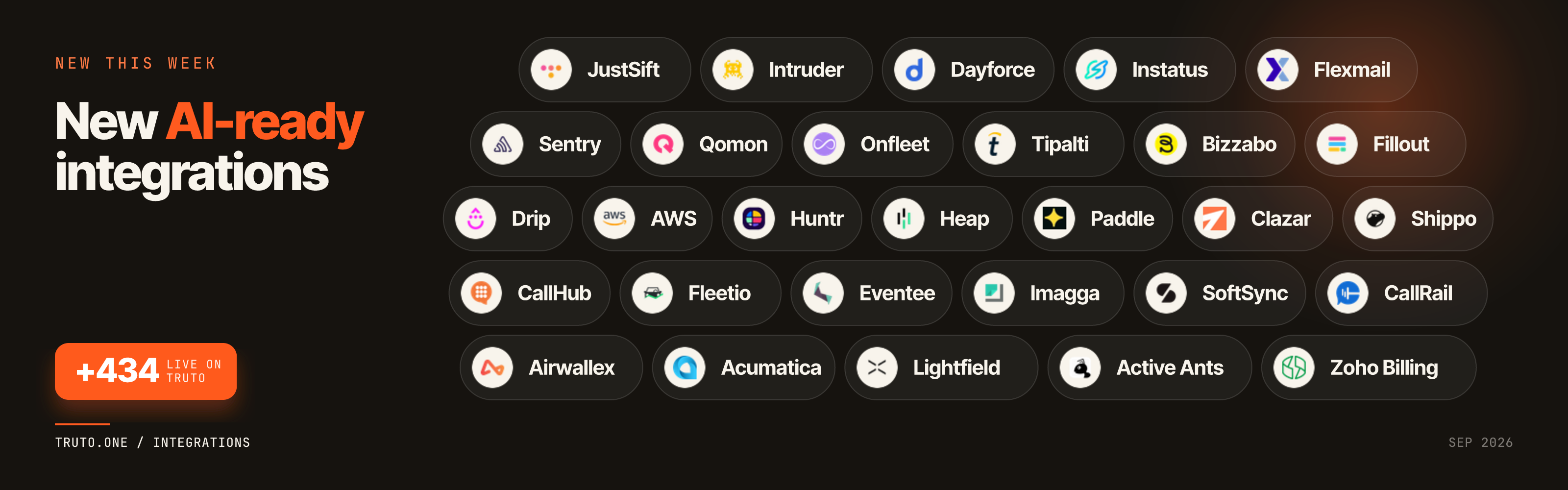 New AI-ready integrations: Onfleet, Qomon, Tipalti, and 26 more