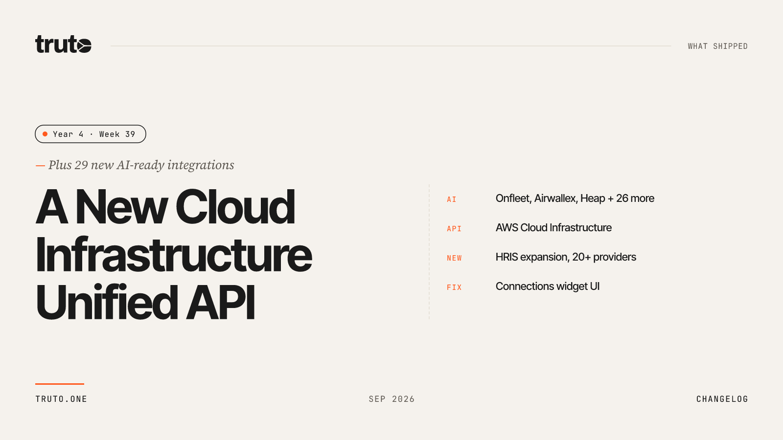 A New Cloud Infrastructure Unified API — Truto product update