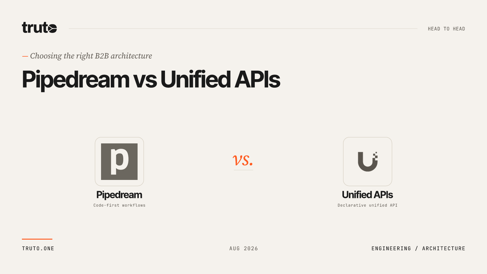 Pipedream vs Unified APIs: The 2026 B2B SaaS Architecture Guide