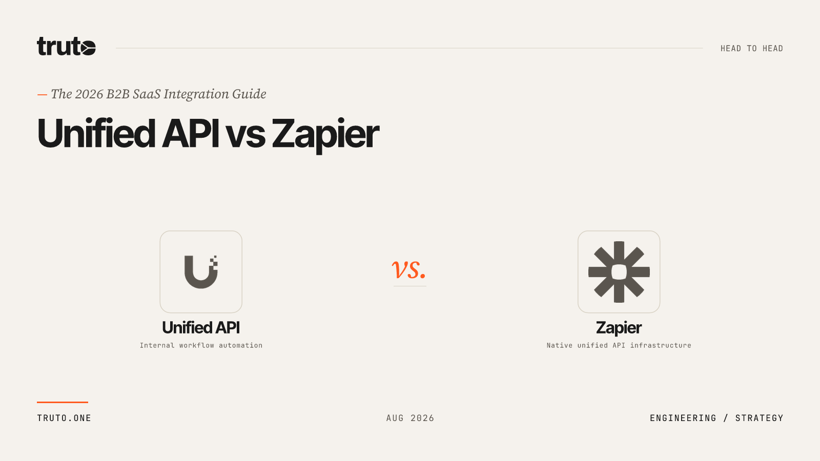 Unified API vs Zapier: The 2026 B2B SaaS Integration Guide
